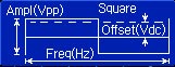 Стандартный сигнал генератора сигналов произвольной формы Square (Прямоугольный)