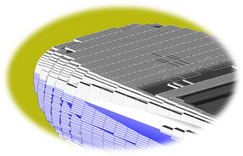 Традиционные FDTD прямоугольные ячейки сетки не могут точно представить изогнутые поверхности без значительного увеличения числа ячеек в сетке.