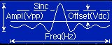 Стандартный сигнал генератора сигналов произвольной формы Sinc (Кардиотон)