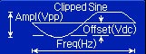 Стандартный сигнал генератора сигналов произвольной формы Clipped Sine (Ограниченный синус)