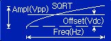 Стандартный сигнал генератора сигналов произвольной формы SQRT (Квадратный корень)