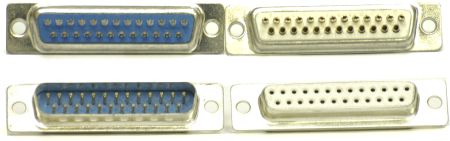 25ти контактный разъем типа DB9 (interface/connector male/female)