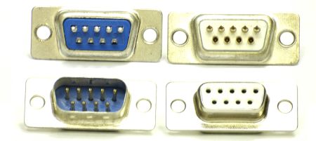 9ти контактный разъем типа DB9 (interface/connector male/female)