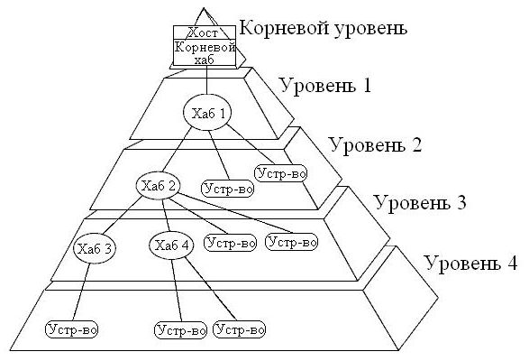 Корневой уровень. Универсальная последовательная шина USB. Архитектура шины USB. Последовательная шина. USB описание протокола.